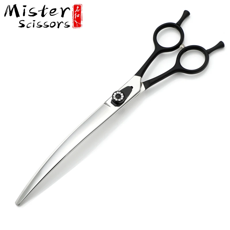 Pet Grooming Curved Scissors Black Handle